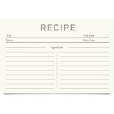 Jot &amp; Mark Recipe Cards 4x6 Inches Blank Double Sided, 50 Count (Modern) | 4x6 Double-Sided Recipe Cards 50 Count | Thick Card Stock | Modern Minimal Design | Blank