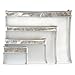 Multi Purpose 4 Piece Mesh Bag Set for Travel, Office Supplies, Cosmetic, Paper, Bill and Credit Card Bag (Silver)