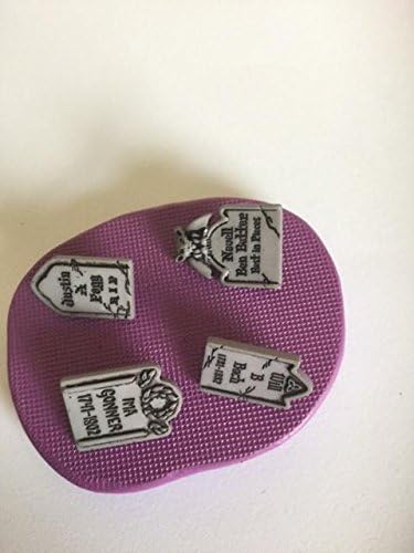 Halloween grave/ tomb stones silicone mould / mold.characters.topper.cupcake.