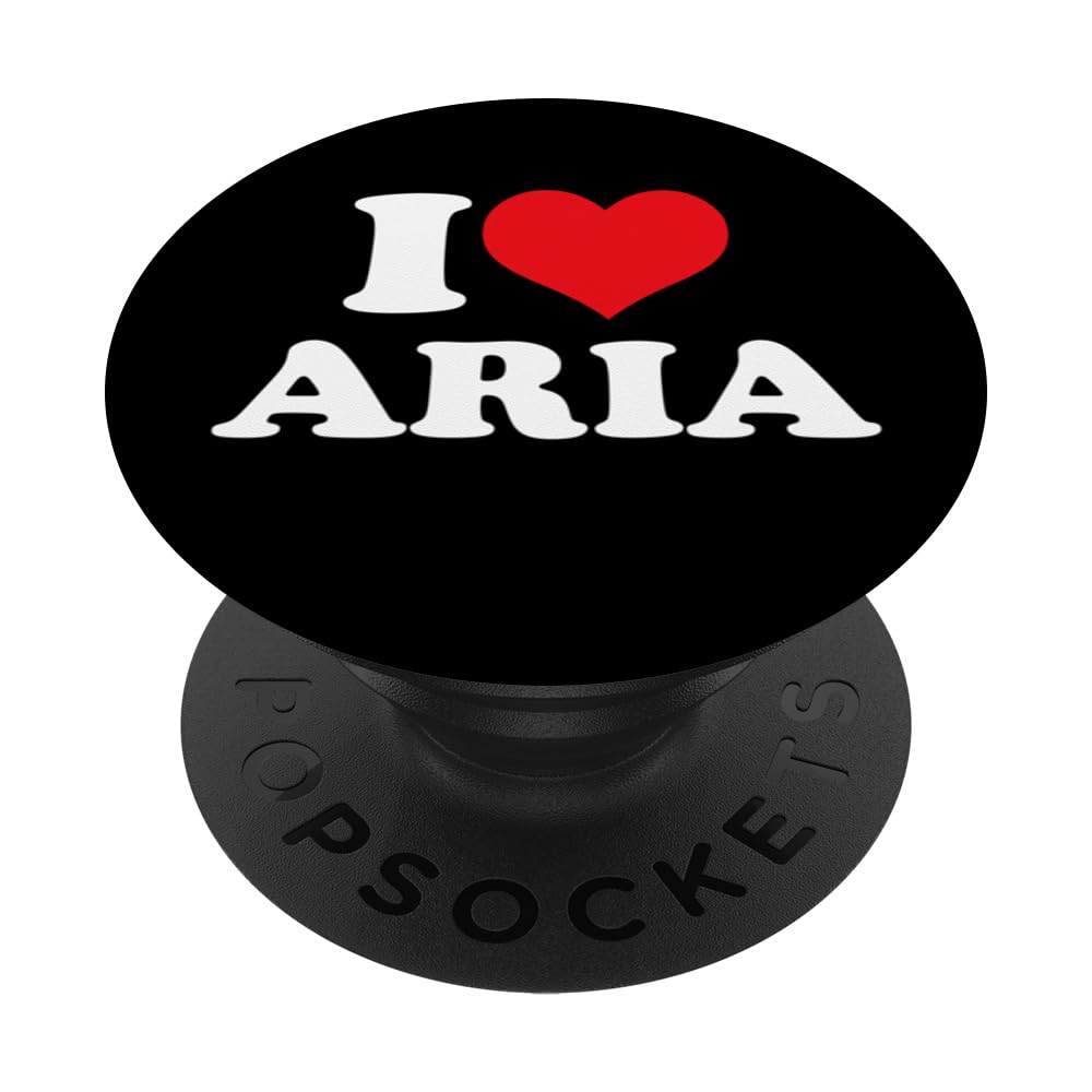 I Love Aria, I Heart Aria name PopSockets Swappable PopGrip