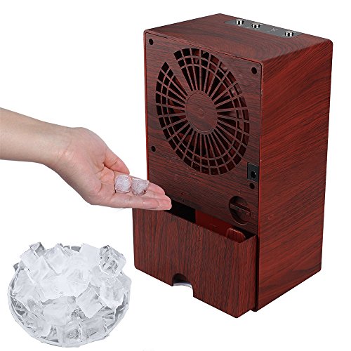 SUPOW Air Humidifier Cooler, Desktop Bladeless Fan Mini 9.5 inch Noiseless Small Air Conditioner for Summer (Brown.)