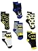 Batman Justice League Boy's 6 pack Athletic Crew Socks (4T-5T, Black/Multi)