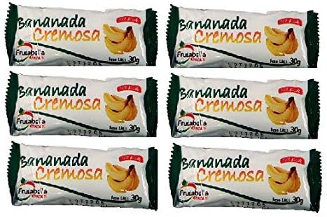 Frutabella Bananada Cremosa 6 Pack 30 gr. / Sweet Creamy Banana - 25.39 oz