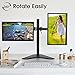 iKross Dual Monitor Desk Mount Stand with Free Stand Base / Dual-Joint Arms / Detachable VESA Plate for 13 - 27 inch LED/LCD VESA Screen