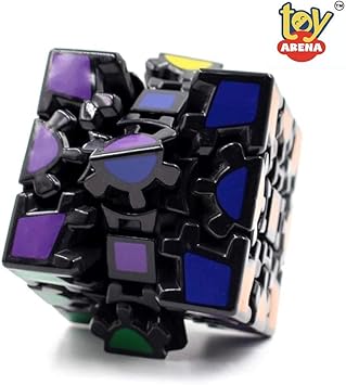 Toy Arena Twisty Puzzle Magic Combination 3X3 Magic Gear Black Base Stickerless Cube