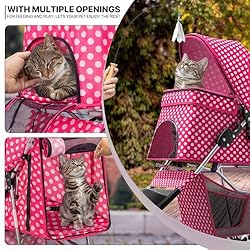 MoNiBloom 3 Wheels Pet Dog Cat Stroller for Small