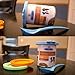 PetBonus 3-Pack Silicone Pet Can Covers, Dog Cat Food Lids, Fit Multiple Sizes - BPA Free Dishwasher Safe - Long Handle Special Curved Design Food Spoon