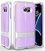 Galaxy S7 Edge Case, Vena vAllure Wave Texture, Bumper Frame, Drop Protection CornerGuard ShockProof, Strong Grip, Slim, Hybrid Cover for Samsung Galaxy S7 Edge (Silver/ Lavender)
