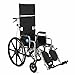 Medline Reclining Wheelchair, Wide Seat, Desk Length Arms, Elevating Legrests, Chrome Frame Seat 7 X 20 inches, Black, 1 Count