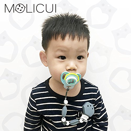 image for MOLICUI Baby Teething Toys BPA Free Silicone Owl Teether with Pacifier