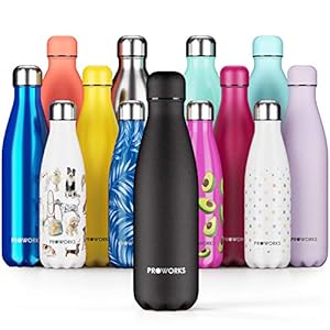 Botella de Agua Deportiva de Acero Inoxidable | Cantimplora Termo con Doble Aislamiento -12 Horas Bebida Caliente - 24 Horas Bebida Fría - Libre BPA