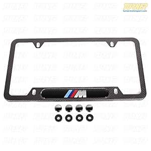 Amazon.com: BMW Carbon Fiber Look License Plate Frame with M Logo ...