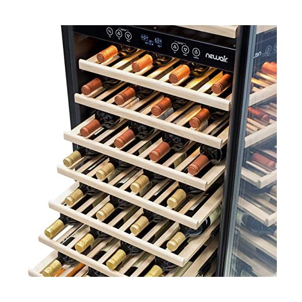 NewAir-Wine-Cooler-Built-In-Dual-Temperature-Zone-160-Bottle-Chiller-AWR-1600DB-Stainless-Steel