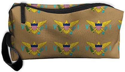 Cosmetic Bags Brush Pouch US Virgin Islands Flag Portable Makeup Bag Zipper Wallet Hangbag