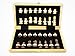 IFG Handmade Wooden Chess Set - Travel Size | Portable Folding Game Board | Felted Interior Storage with Piece Holders