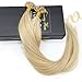 Sunny Remy Blonde Mixed Hair Extensions Prebonded U Nail Tip Human Hair Extensions Straight Weave 18