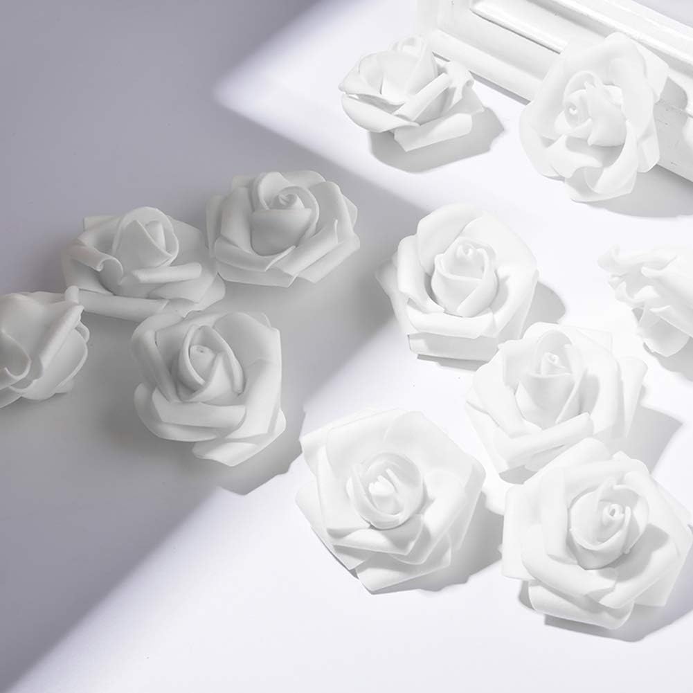 Warmiehomy Artificial Flower Foam Rose, 50 Pcs Real Touch Artificial Roses for DIY Bouquets Wedding Party, Garden, Office - Image 5