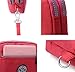 Tiny Chou Dual Layers Zipper Purse Waterproof Nylon Wristlet Bag Clutch Handbag Cell Phone Pouch