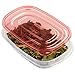 Rubbermaid TakeAlongs Rectangular Food Storage Containers, 4 Cup, Tint Chili, 2 Count