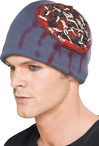 Smiffys Men's Beanie Hat with Exposed Brain