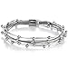 17KM Women Stylish Bracelets Multilayers Silver Beads Leather Bracelets Fashion Charm Wrap Cuff Bracelet for Girls