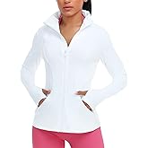VUTRU Women's Workout Yoga Jacket Full Zip Running Track Jacket Fleece Athletic Jacket