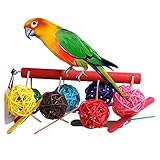 NNDA CO Colorful Pet Parrot Toy Bird Bell Ball For Parakeet Cockatiel Chew Fun Cage Toys,23x10cm/8.97x3.9