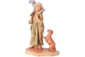 Fontanini by Roman Inc., Ethan The Shepherd, 5" Shepherd Collection, Nativity Figure and Accessories, Hand Sculpted and Painted