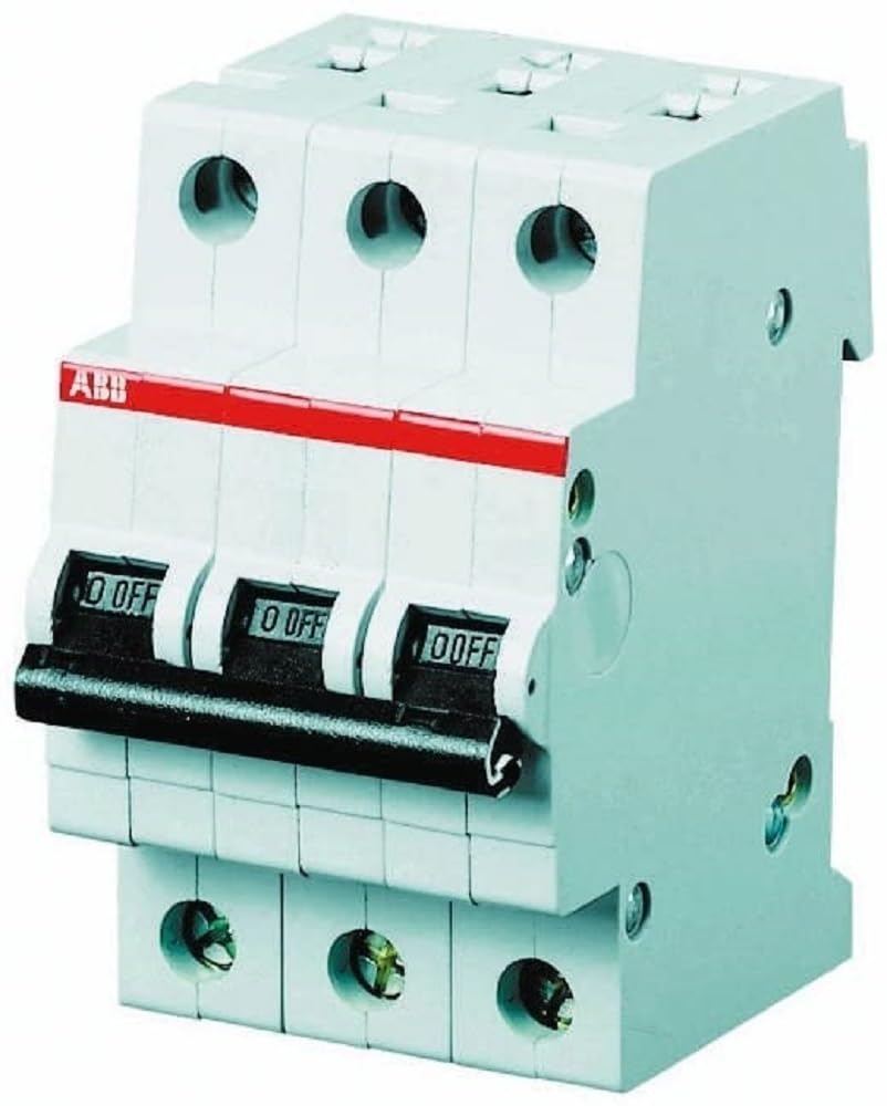 ABB 2CDS273001R0034 System Pro M Compact Miniature Circuit Breaker, Triple Pole, Type C, 3 A Rated Current