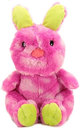 Plush Neon Tie Dye Easter Bunny - Pink