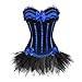Kranchungel Women's Gothic Corset Skirt Set Moulin Rouge Dancer Fancy Clubwear