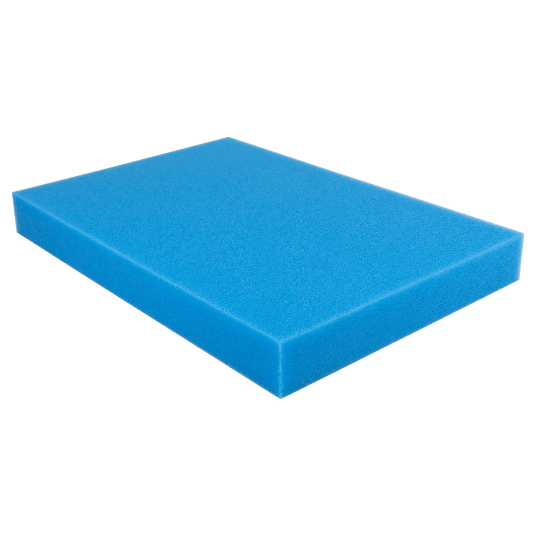 Aquarium Poret® Polyether Biochemical Filter Pond HMF Filtration Sponge Filter Foam Sheet Sponge Pad for Fish Shrimp Tank Pond Reef Canister Media 45x31x5cm (Blue, PPI 45 fine (shrimp safe))