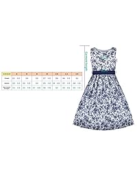 Emma Riley Vestido de fiesta para niñas con lienzo estampado