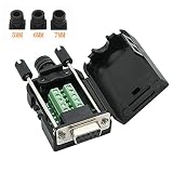 YIOVVOM DB9 Breakout Connector to Wiring Terminal RS232 D-SUB Male Serial Adapters Port Breakout Board Solder-Free Module with case(Female Serial Adapter)