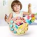 GEMEM Toddler Clock Toy Wooden Shape Sorting Teaching Time Number Puzzle Lacing Block Early Learning Educational Toys for Toddlers Boys Girls 3 4 5 Years Old