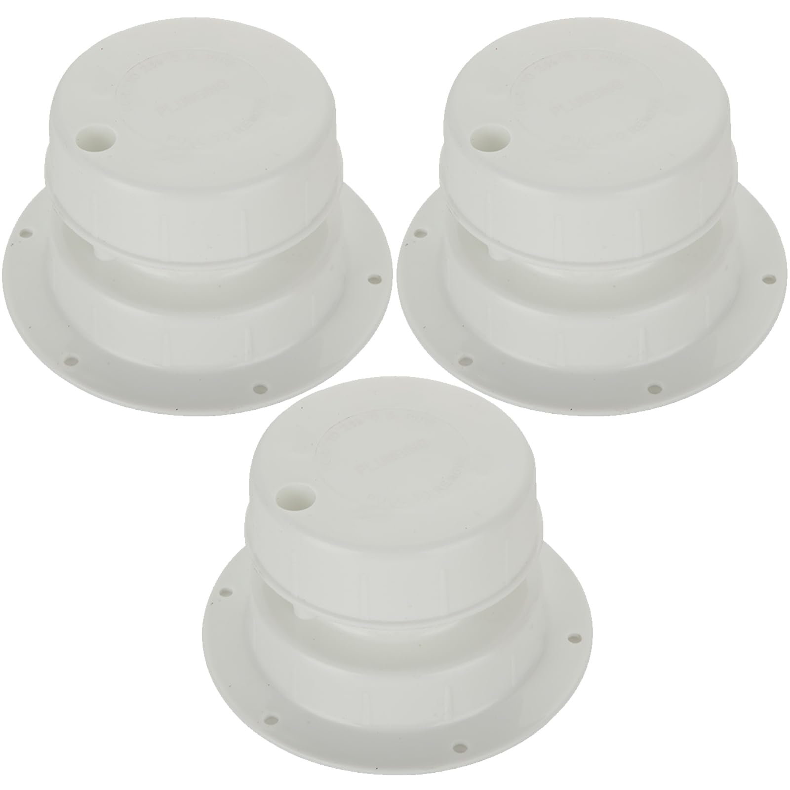 Photo 1 of Acrux7 3 PCS RV Vent Cover, RV Roof Vent Caps Replacement for 1 to 2 3/8 Inch Pipe, Plastic Camper Roof Vent Cap, RV Plumbing Vent Cap Sewer Ceiling Vent Caps for Trailer Camper Motorhome (White)