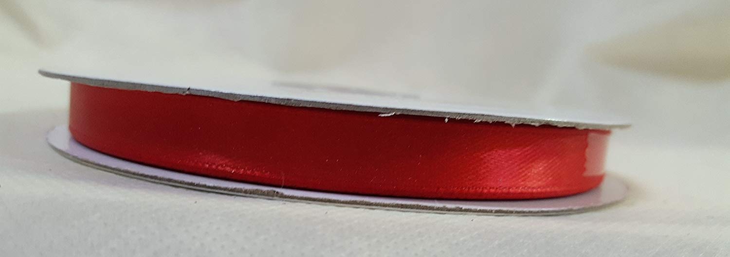 CINTA DE RASO DOBLE 10 MM ROLLO BOBINA 50 M CINTA SATIN - ROJO ...