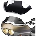 MZYPARTS Motorcycle 9.5" Black Windscreen Wind Splitter Windshield For 1998-2013 Harley Davidson Road Glide Harley Road Glide Windshield 98-13 (Dual Light Glide) - Black