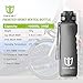 DB DEGBIT Leak Proof Motivational Water Bottle, BPA Free Tritan Plastic Sports Water Bottles Time Marker & Filter & Lock Lid, Reusable Gym Bottle Ideal Running, Cycling, Travel (Black, 1000ML)