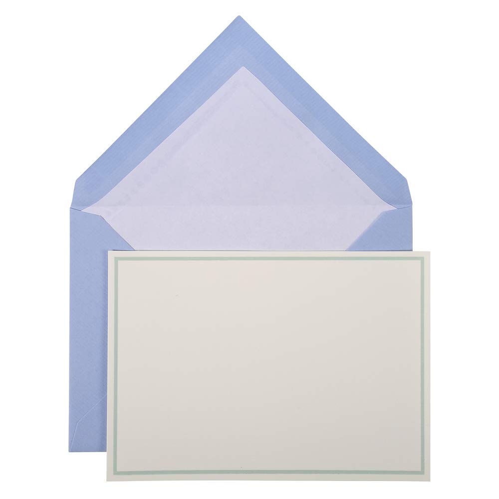 Lalo 32602L - Correspondence set with 10 single cards 10.7x15.2 cm 300g and 10 lined envelopes 11.4x16.2 cm, in Blue Colour. Conditioned in Plastic Bag