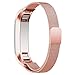 Pumsun Magnetic Loop Band For Fitbit Alta Smart Watch, Stainless Steel (Pink)