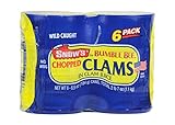 Snow's, Chopped, Clams in Clam Juiice, 6.5oz Can (Pack of 6)