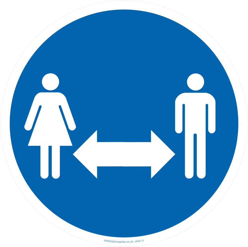 Social Distancing Sign with no 2m or distance number