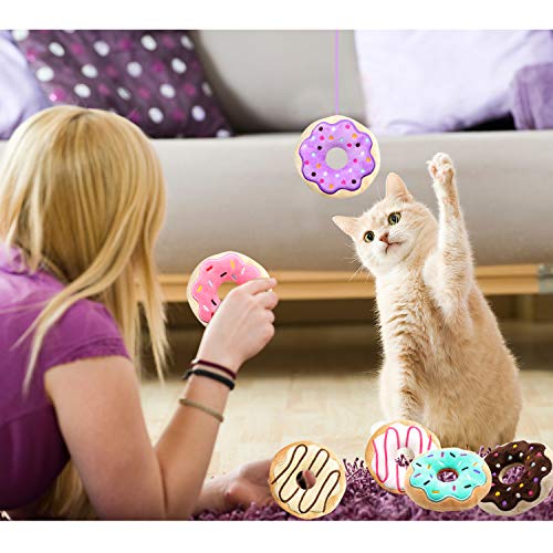 6 Pack Donut Cat Catnip Toys Kitten Chew Knickknack Sprinkles