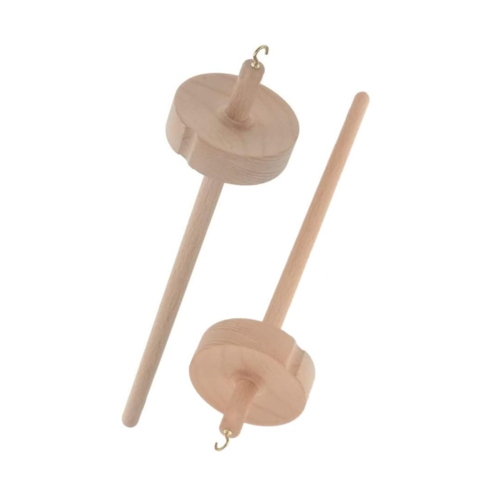 Photo 1 of 2pcs Drop Spindle Yarn Hand Spindle Wooden Weaving Spindle Whorl Yarn Spin Tool for Beginners DIY Spinning Crafts Supply