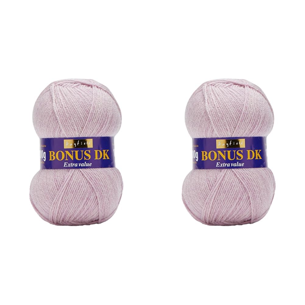 Sirdar Hayfield Bonus DK Double Knitting, Mauve Marl (588), 100g (Pack of 2)