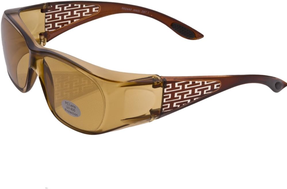 Escort III Stylish Bling -These fit over most prescription eyewear -Sunglasses ANSI Z87.1+ Safety Glasses Compliant Select Pattern: Aztec Pattern