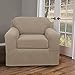Maytex Pixel Ultra Soft Stretch 2 Piece Arm Furniture Cover, Sand Chair Slipcover, Model:4300513