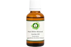 R V Essential Pure Bitter Almond Carrier Oil 15ml (0.507oz)- Prunis Dulcis (100% Pure and Natural Cold Pressed)