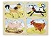 Melissa & Doug Farm 4-in-1 Wooden Peg Puzzle - Horse, Cow, Pig, and Hen (16 pcs)